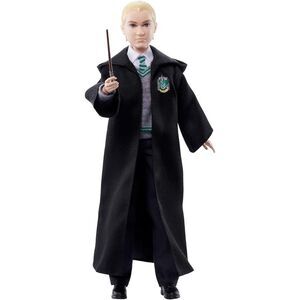 Harry Potter HMF35 Mattel Draco Malfoy Plastic Doll, Slytherin Wand Figure Toy